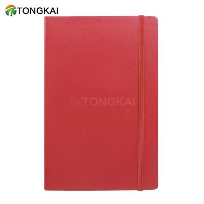 China Hardcover Stationery Personalized A5 Hardcover PU Leather Cover Paper Notebook Dairy Planner with Elastic Band and Pen for sale