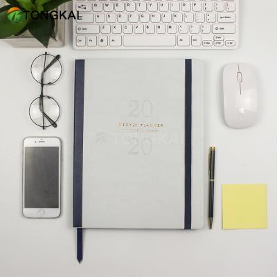 China Best Selling Hardcover 2021 Spiral Journal Planner Dairy Agenda Notebook With Colorful Gold Rings Index Tab Divider for sale