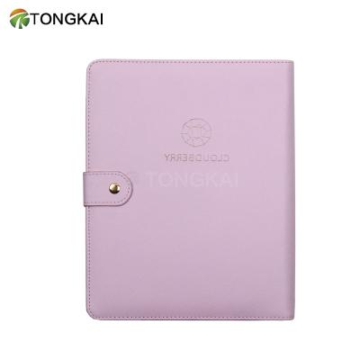 China TK-B014 TONGKAI 500pcs Cover 80 Sheets Faux Leather Office Supply NC Diary Ring Binder Agenda Rose Gold A5 Binder 6 Sheets; GUA 425g for sale