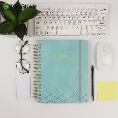 China TONGKAI popular and high quality hardcover spiral notebook notebook with rubber band for sale