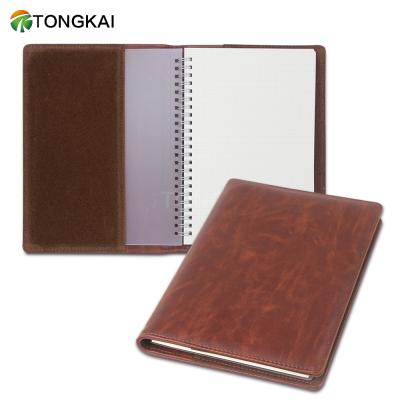 China Spiral Notepad Can Be Filled Soft Notebook Personalized Real Leather Journal With Refillable Spiral Notepad for sale