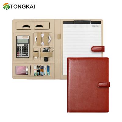 China Traveler Business Folder Padfolio Business Folder PU Leather Padfolio Folder Manager Padfolio A4 Leather Folder for sale