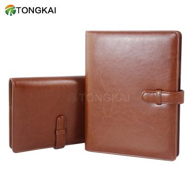 China Portable PU Leather Binder / Bond Paper Diary Binder Notebook for sale