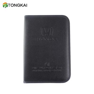 China Business PU Leather Car Document Holder Organizer Folder With Zipper Closure for sale