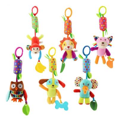 China Soft Toy Safety SKKBaby Baby Teether Rattle Stroller Hanging Plush Toy for sale