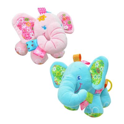 China Soft cute musical string crib pull lullaby elephant plush toy S013 EN71 certification baby hanging toy for sale