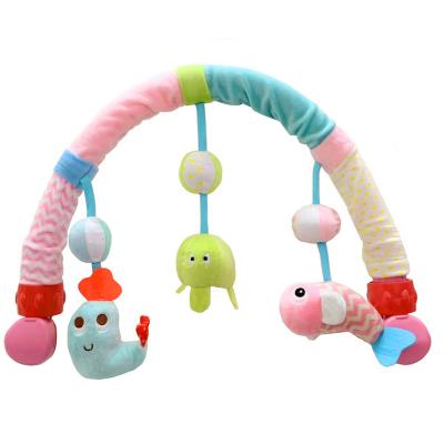 China BB Squeakers Integrated Rattle/Baby Tower Animal Pink Clips Toys Bed Bell for sale