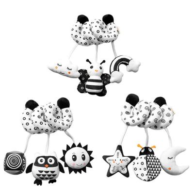 China IC Chip Music Box BLACK AND WHITE INSECT Rattle/BED Hanging Around A Baby's Plush Toy Car for sale