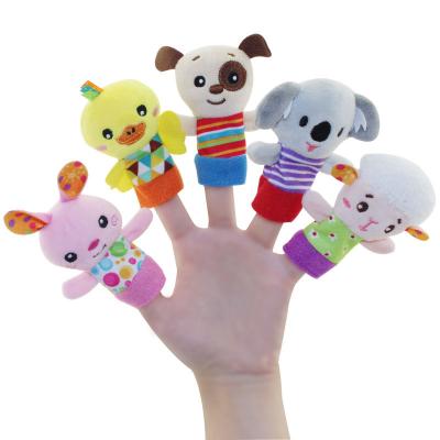 China Lovely Parent-child Cartoon Farm Animal Finger Puppet Toy H022 for sale