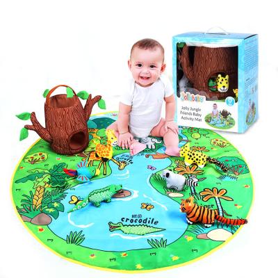 China Educational Toy Jollybaby Jungle Plush Animals Stump Baby Playmat Gym Toy J138A for sale