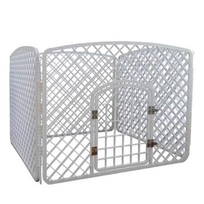 China Breathable Wholesale Medium Dog Kennel Cage Portable Folding Indoor Plastic Dog Fence for sale