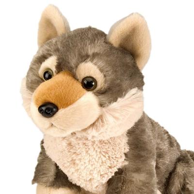 China Custom Wholesale Handmade Stuffed Plush Doll CHStoy Black Wolf Animal Plush Toy Baby Stuffed Doll For Kids for sale