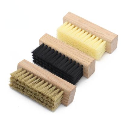 China Viable Hard Medium Hard Plastic Hair Hair Sneaker Sneaker Shoe Brush Wooden Oak Pig Hair PP Soft Cleaning Brush for sale