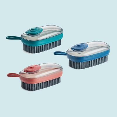 China A2886 Housekeep Sustainable Wash Dish Type Fabric Press Brushes Auto Add Cleaner Liquid Kitchen Detergent Auto Cleaning Brush for sale