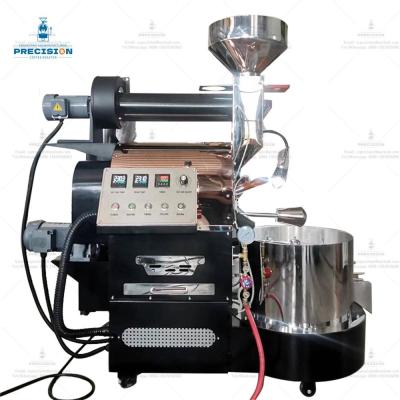 China Cast Iron Coffee Roaster 10kg 12kg 15kg Large Stainless Steel Drum Commercial Industrial Coffee Roaster Machine Te koop