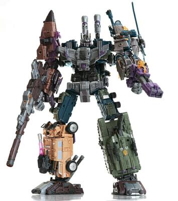 China MODEL TOY TRANSFORMATION ROBOT PLAYS JINBAO WB OVERSIZED KNOCKOUT BRUTICUS SET 5 ACTION FIGURES IN BOX for sale