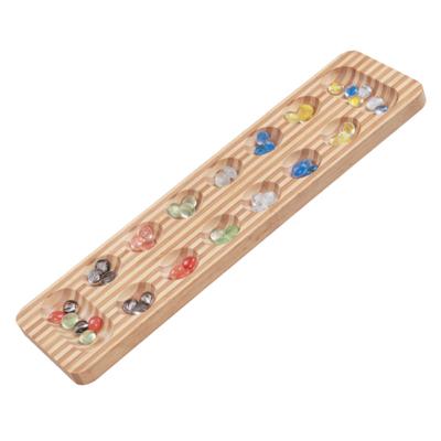 China Family Friends Interactive Game Toys Bamboo Mancala Board Game Classic Strategy Game & Fun for The Whole Family for sale