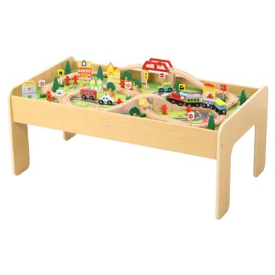 China Flexible Tracks Set Train Table Toys multi-activity kid's play table, decorations and train for sale