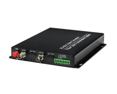 China 2 Chs 3G SDI HD SDI Video to Fiber Optic converter , CCTV Video Converter SM / MM Fiber for sale