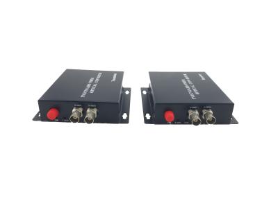 China SMF Fiber Type 2Ch CVI Video to Fiber Optic Converter , rack mount audio video converter box for sale