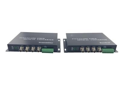 China AHD CVI TVI 4-CH 720P 960P Video Fiber Optic Transmitter With Reverse RS485 Data for sale