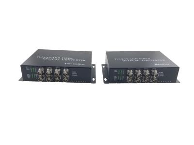 中国 OEM 8ch 1080P AHD CVI TVI video optic fiber converter extender HD CCTV signals,with Reverse rs485&RS422&RS232 data,20KM 販売のため