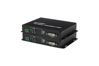 China 1080P/60Hz Lossless Dvi To Fiber Video Converter Transceiver Receiver Over One Fiber Optic Cable Single Mode / Multimode for sale