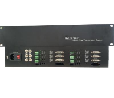 China Beanspruchen Sie 1080P/60Hz 6 faserkonverter Transceiver-Empfänger der Daten 6audio Lossless Dvi des Kernes 6channel 6 Videostark zu verkaufen