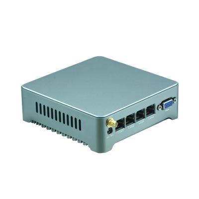 China No firewall itx quad core J1900 mini mini PC nano fanless multi lan industrial computer for sale