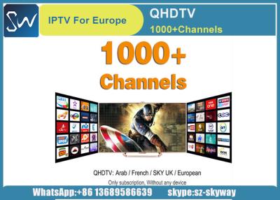 China Best Selling IPTV 12 Months QHDTV with Arabic French and Some Europe IPTV channels for sale