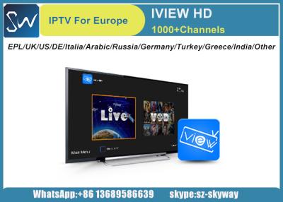 China IVIEW HD IPTV with EPL UK Turkey Germany Itali Greece Arabic Netherlands India Ch support Android Enigma 2 device zu verkaufen