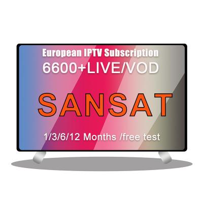 China Sansat IPTV 1 Year 6000+ Live French Germany Italy Spain Arabic 6000+ VOD Stable IPTV Android M3u for sale