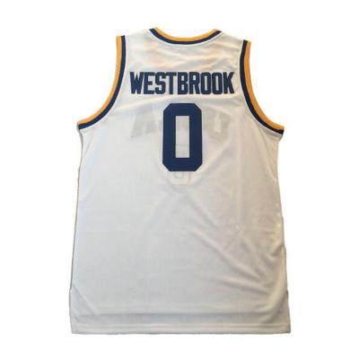 China UcLA Antibacterial 0 Westbrook - 2 Ball - 31 MILLER - 42 LOVE Navy / College School Basketball White / Yellow Jersey for sale