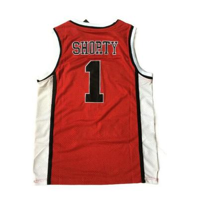 China Antibacterial LITTLE SUNSET 1 Red College School Basketball Jersey for sale