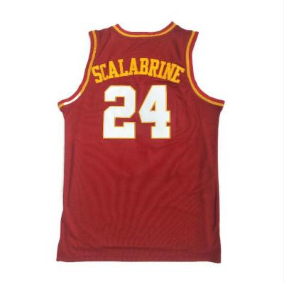 China Antibacterial USC YOUTH 1 - 10 DEROZAN - 24 SCALABRINE Red College Basketball Jerseys for sale