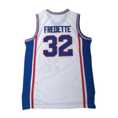 China Antibacterial Sharks 32 Basketball School College Freoette White/Black Tank Top for sale