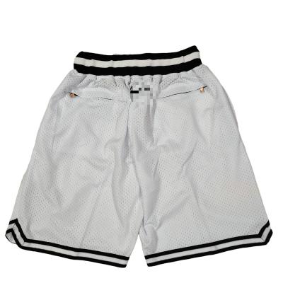 China Brooklyn Antibacterial Pull Out Edition Basketball Team Shorts Elastic Waistband With Drawstring White/Gray/Black for sale