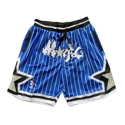 China Retro Antibacterial Features Orlando Vintage Basketball Team Shorts Belt With Elastic Drawstring White/Black/Blue for sale