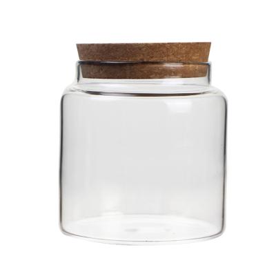 China 500ml Unique Heat Resistant Heat Resistant Food Shopping Glass Storage Jars With Lids for sale