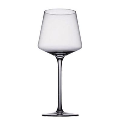 China 450ml 550ml Tall Sustainable Clear Drinking Red Glass Wine Mug For Retro Dinner Wedding for sale