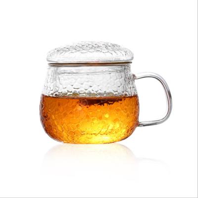 China Factory Price Good Quality Viable Artificial Tea Cup Blowing Clear Glass Coffee Mugs For Drinking for sale