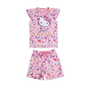 China 100% Cotton Factory Price 100% Cotton Baby Short Sleeve Pant 2 PC Summer Short Set for sale