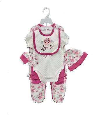 China 100% Cotton Anti-Shrink Baby Set Girls Clothes Baby Home Sleepsuit for sale