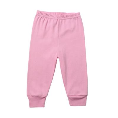 China Color Fade Proof Baby Clothing Newborn Clothes Sets Baby Clothes Soilds Cotton Soft Baby Pants for sale