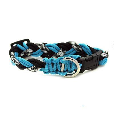 China Hot Selling Fashion Custom Stocked Logo Dog Collar Paracord Dog Collar for sale