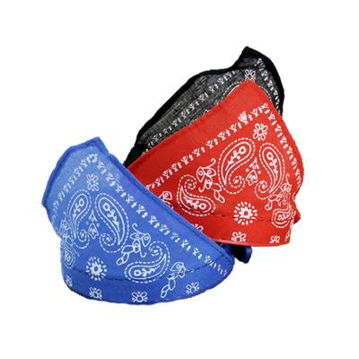 China Wholesale Customized Viable Design PU Scarf Dog Collars Leather Bandana With Headscarf for sale