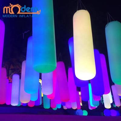 China Party Light Fun Interactive Inflatable Toy Sensitive Moving Color Lighting Pillar Intrack Tube Wedding Pillars Hanging Columns for sale