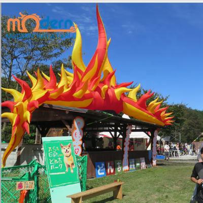 China For Music Festival Concert Outdoor Stage Decorative Lighted Inflatable Flame Entrance Arch for sale