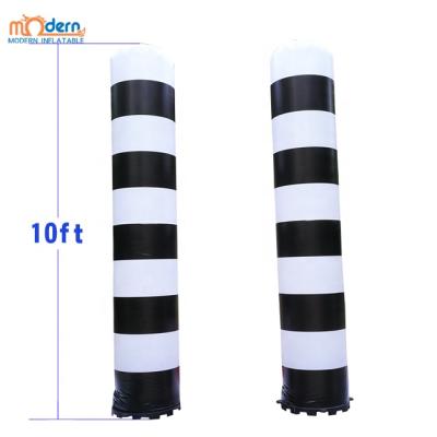 China 2019 Party Led Lighting Decorative Inflatable Pillar With Black Stripes for sale