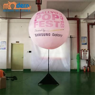 China Party 1.5m Inflatable Balloon Stand Tripod Ball Led Lighting Outdoor Advertising Balloon for sale